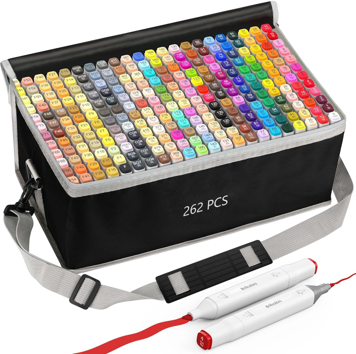 Amazon.com: Brillcolors 262 Colors Alcohol Markers Set with Base